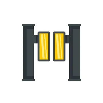Access turnstile icon flat isolated Stock Illustration