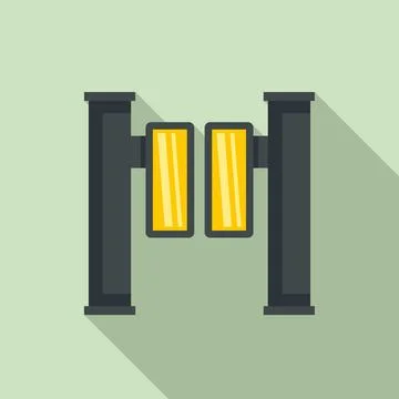 Access turnstile icon, flat style Stock Illustration