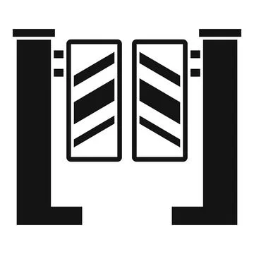 Access turnstile icon, simple style Stock Illustration