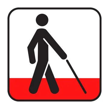 Access for visually impaired, not accessible, accessibility pictogram Stock Illustration