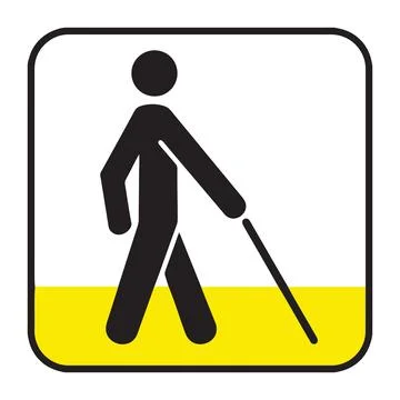 Access for visually impaired, partly accessible, accessibility pictogram Stock Illustration