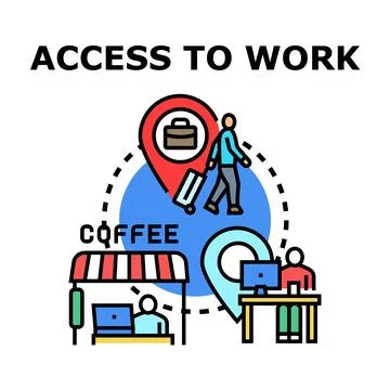 Access to work methods and flexible employee solutions イラスト素材