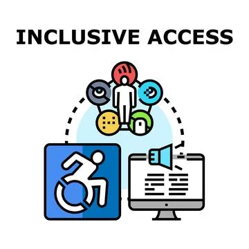 Accessibility for all people with diverse needs Stock Illustration
