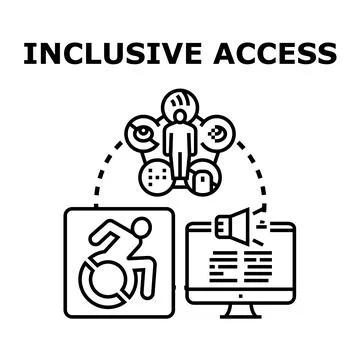 Accessibility for all people with diverse needs Stock Illustration