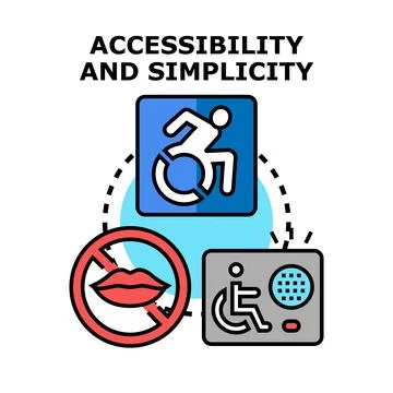 Accessibility and simplicity concept for universal design Stock Illustration