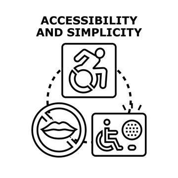Accessibility and simplicity concept for universal design Stock Illustration