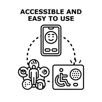 Accessibility and usability concept for inclusive design and digital product イラスト素材