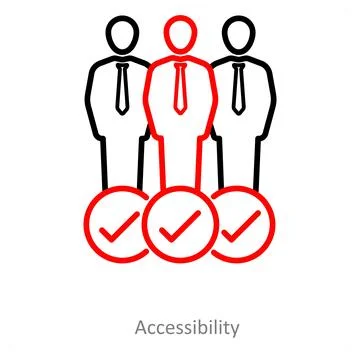 Accessibility And Users Icon Concept Stock Illustration