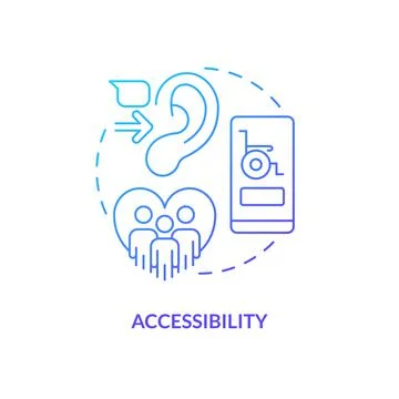 Accessibility blue gradient concept icon Stockillustratie