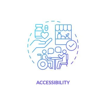 Accessibility blue gradient concept icon Stock Illustration