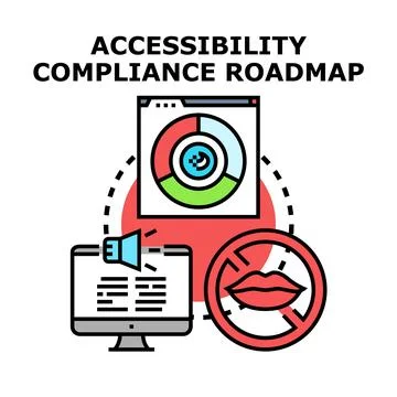 Accessibility compliance roadmap planning web development concept 库存插图