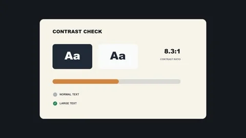 Accessibility Contrast Checker Interface Animation Video stock 342524460