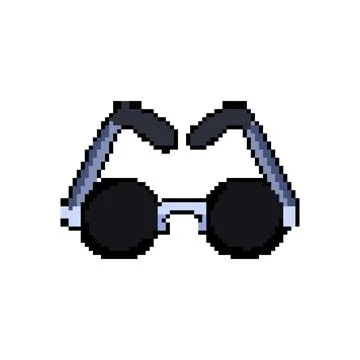Accessibility glasses for the blind pixel art vector illustration Stock Illustration
