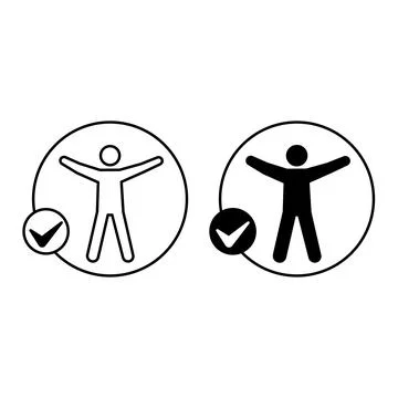 Accessibility Icons. Black and White Vector Illustrations. Universal Access.. Stock Illustration