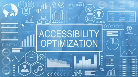 Accessibility Optimization, Animated Typography Illustrazione stock