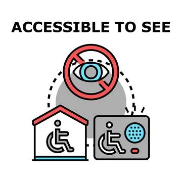Accessibility for people with visual impairment solutions Stock Illustration
