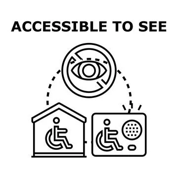 Accessibility for people with visual impairment solutions Stock Illustration