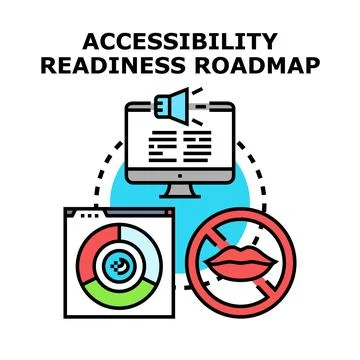Accessibility readiness roadmap for digital inclusive communication Stock Illustration