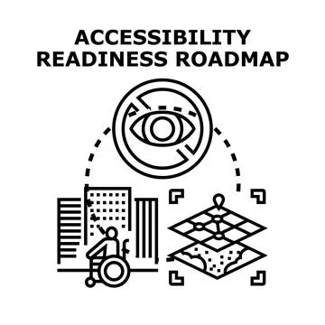 Accessibility readiness roadmap for inclusive environments Stock Illustration