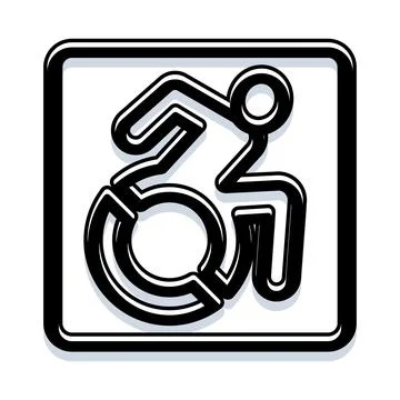 Accessibility symbol representing inclusion for people with disabilities Stock Illustration
