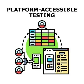 Accessibility testing process for digital platforms and applications Stock Illustration