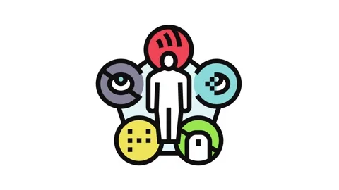 Accessibility ux ui design color icon animation Stock Footage 326102590