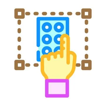 Accessibility ux ui design color icon vector illustration 스톡 일러스트