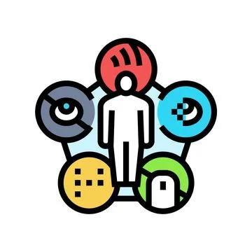 Accessibility ux ui design color icon vector illustration Illustrazione stock