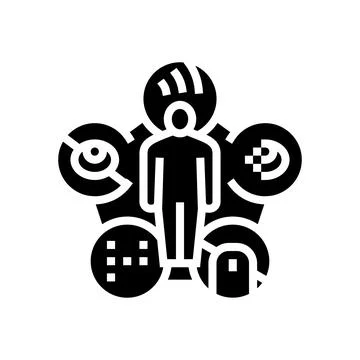 Accessibility ux ui design glyph icon vector illustration Stock Illustration