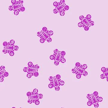 Accessibility ux ui design glyph seamless pattern Stock Illustration