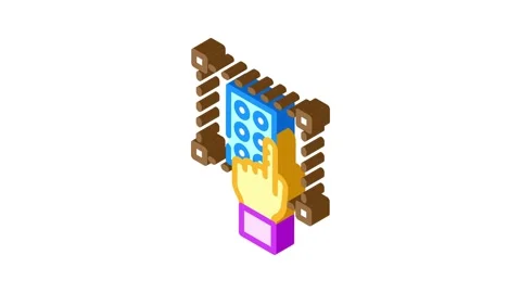 Accessibility ux ui design isometric icon animation Stock Footage 327287753