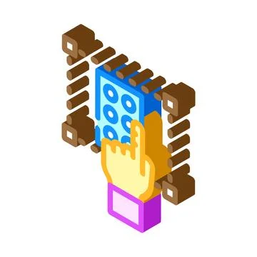 Accessibility ux ui design isometric icon vector illustration Stock Illustration