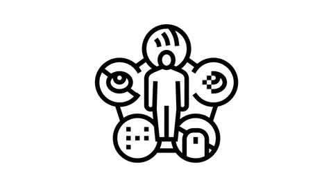 Accessibility ux ui design line icon animation Stock Footage 326129762