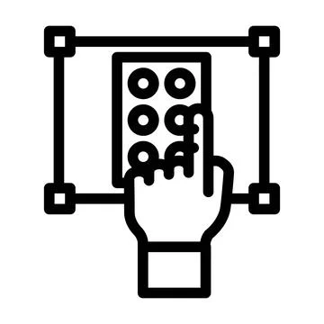 Accessibility ux ui design line icon vector illustration Illustrazione stock