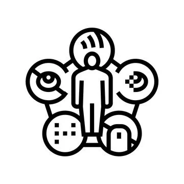 Accessibility ux ui design line icon vector illustration Stock Illustration