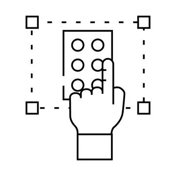 Accessibility ux ui design line icon vector illustration Stock Illustration