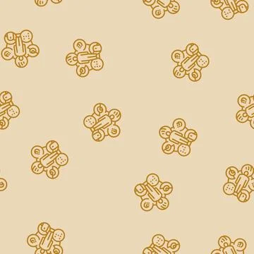 Accessibility ux ui design line seamless pattern Stock Illustration
