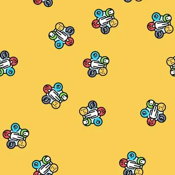 Accessibility ux ui design vector seamless pattern 스톡 일러스트