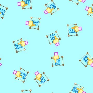 Accessibility ux ui design vector seamless pattern Illustrazione stock