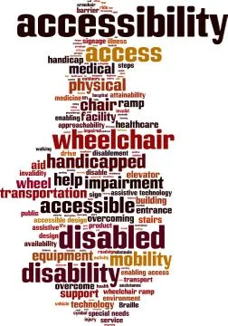 Accessibility word cloud Stock Illustration