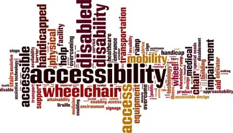 Accessibility word cloud Stock Illustration