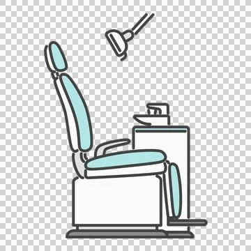 Accessible dental chair with light for regular checkups Stock-Illustration
