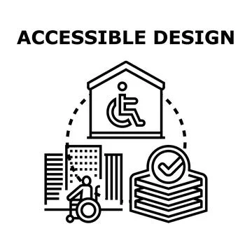 Accessible design thinking creating inclusive urban infrastructure Ilustración de archivo
