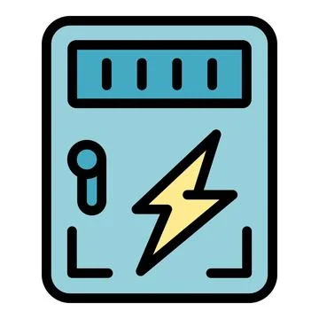 Accessible electricity icon vector flat Ilustración de archivo