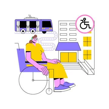 Accessible environment design abstract concept vector illustration. Ilustración de archivo
