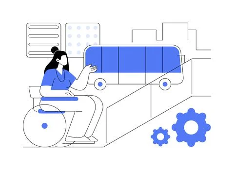 Accessible environment design abstract concept vector illustration. Ilustración de archivo