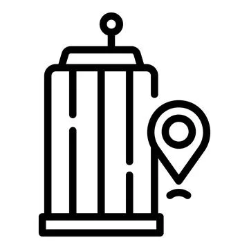 Accessible environment icon, outline style Ilustración de archivo