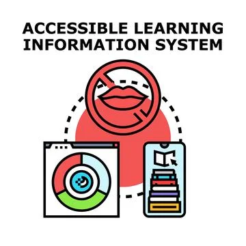 Accessible learning information system for education concept Ilustración de archivo