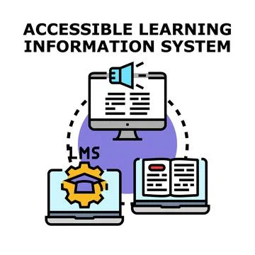 Accessible learning information system with integrated lms 스톡 일러스트