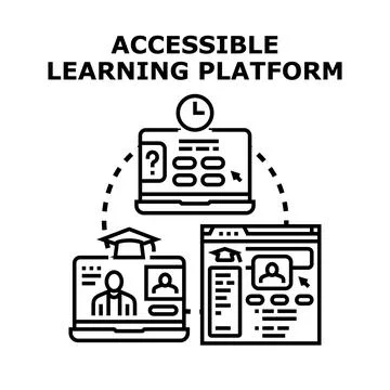 Accessible learning platform for education technology 스톡 일러스트